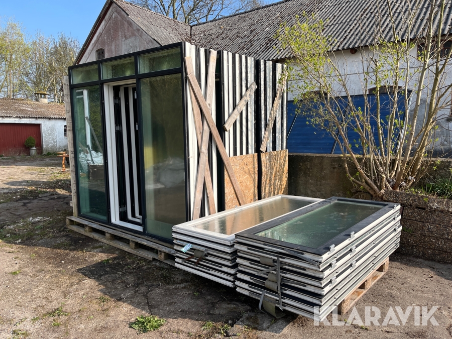 Træ/alu vinduespartier med døre Cetonia 2 lags - 16 styk