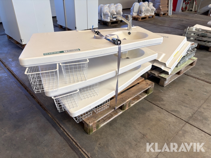 Hævesænkebord Ropox Medi 2 med vask - 3 styk