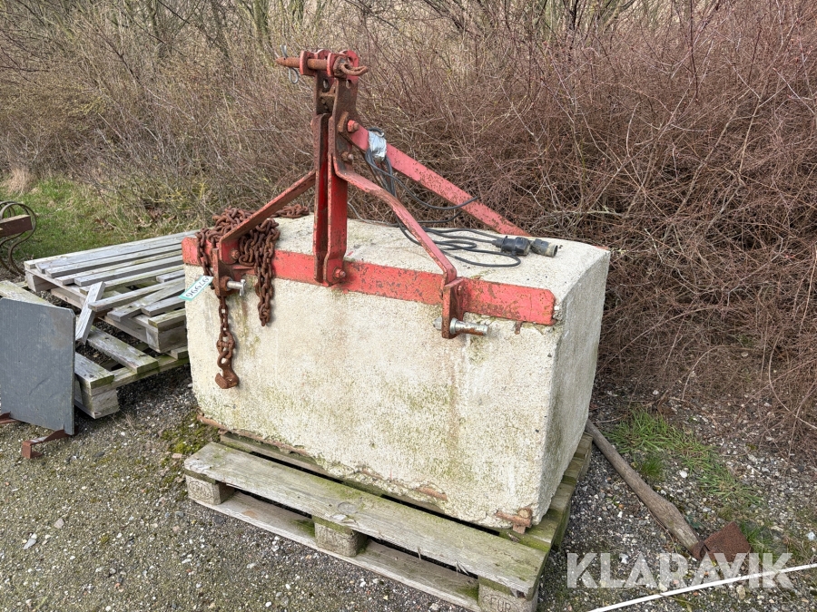 Vægtklods beton med kobling