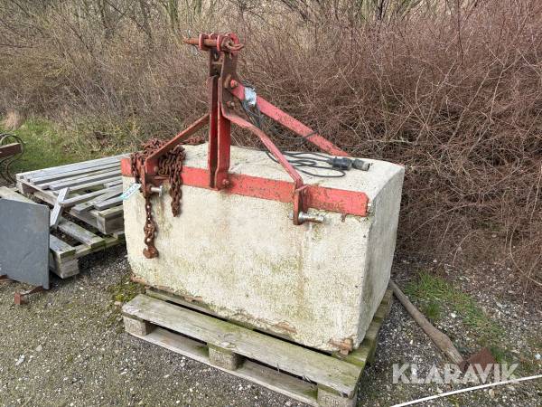 Vægtklods beton med kobling