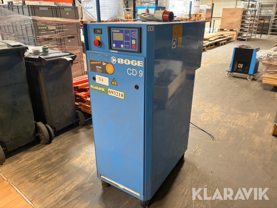 Skruekompressor Boge CD 9 - integreret køletørrer