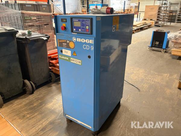 Skruekompressor Boge CD 9 - integreret køletørrer