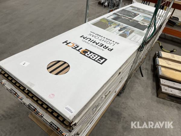 Akustikpaneler Fibrotech Light Oak 2. sortering 20 Styk