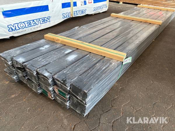 Klink beklædning Sortmalet - 72 bradder