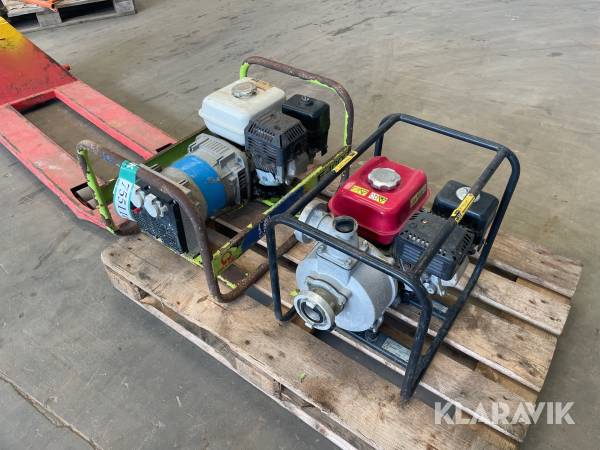 Generator & pumpe Pramac & Honda 2 styk