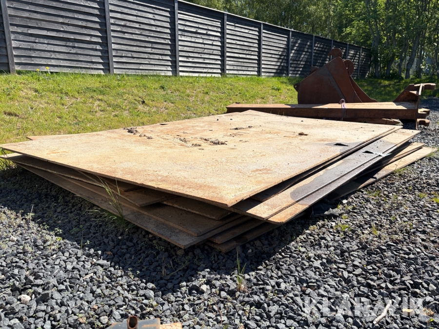 Stål køreplader - 14 styk