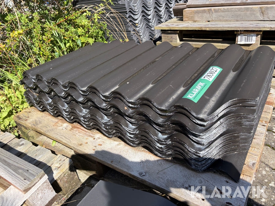 Tagplader fibercement B7 med rygningsplader 99 dele
