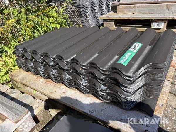 Tagplader fibercement B7 med rygningsplader 99 dele