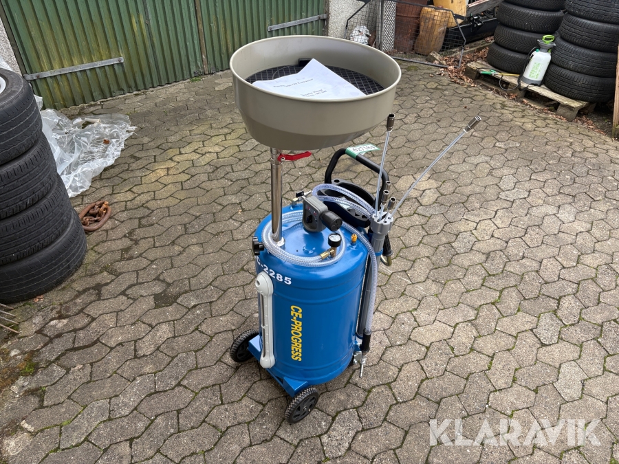 Olieaftapper med vakuumfunktion CE-Progress HC-2285 med olieopsamler