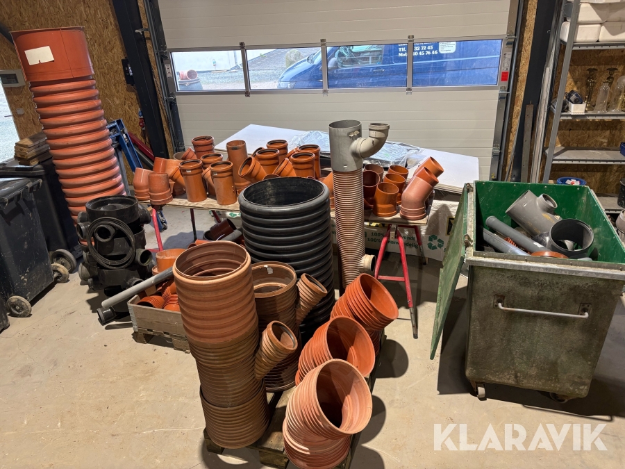 parti kloak- og afløbsfittings – Uponor, Ostendorf m.fl.