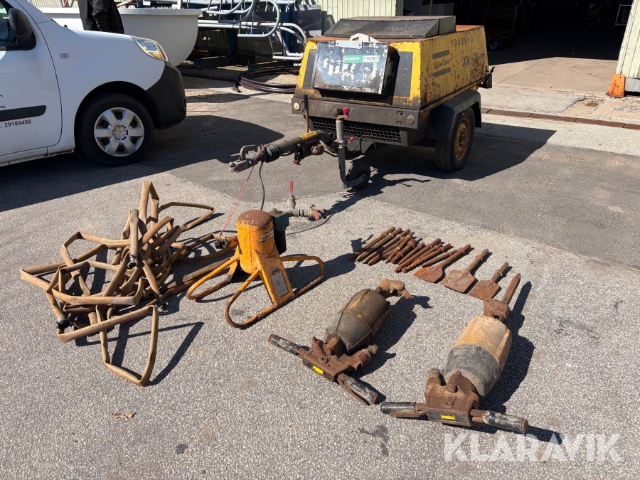 Kompressor Atlas Copco XAS35 med tilbehør