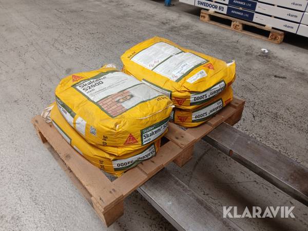 Tyndpuds/Vandskurings mørtel hvid Sika/Skalflex Skalcem S2000 hvid 4 x 20kg