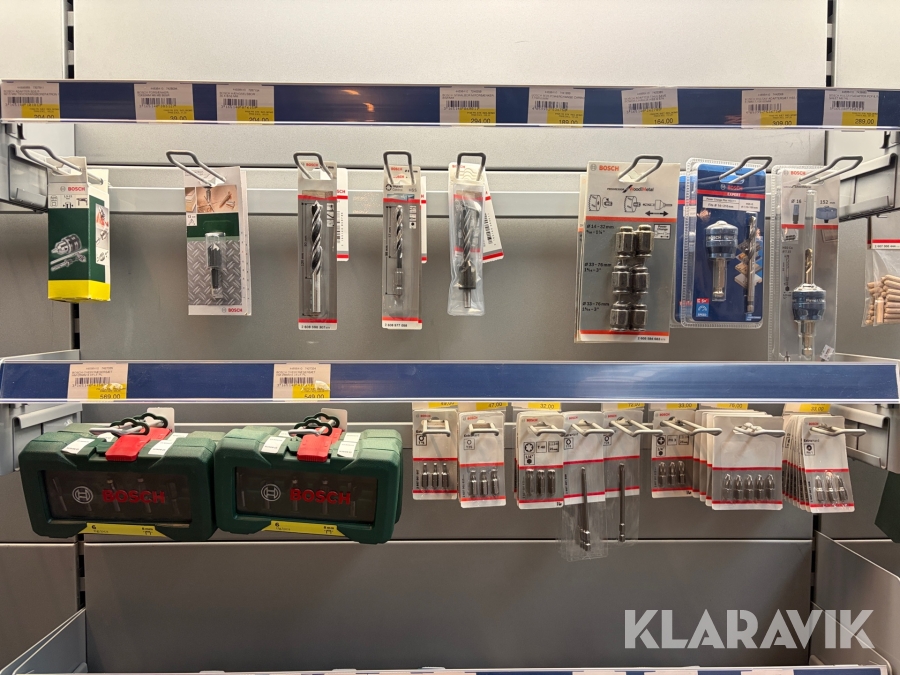 Blandet parti Bosch bits bor klinger og slibepapir