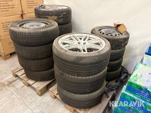 Dæk på fælge Dunlop, Continental, Firelli 19 styk
