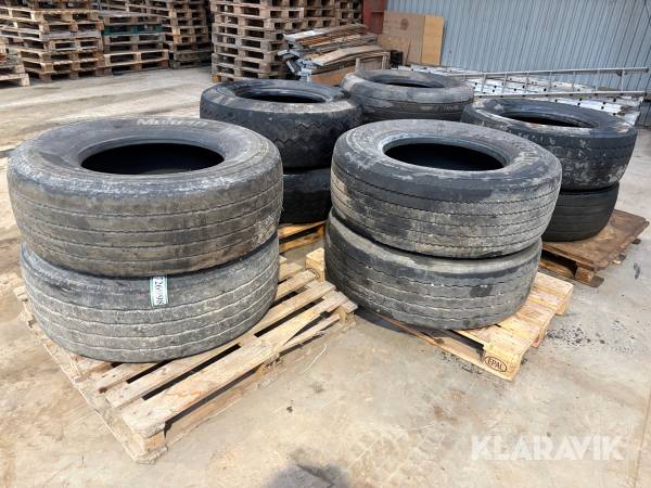 Dæk uden fælg - blandet lot 10 styk