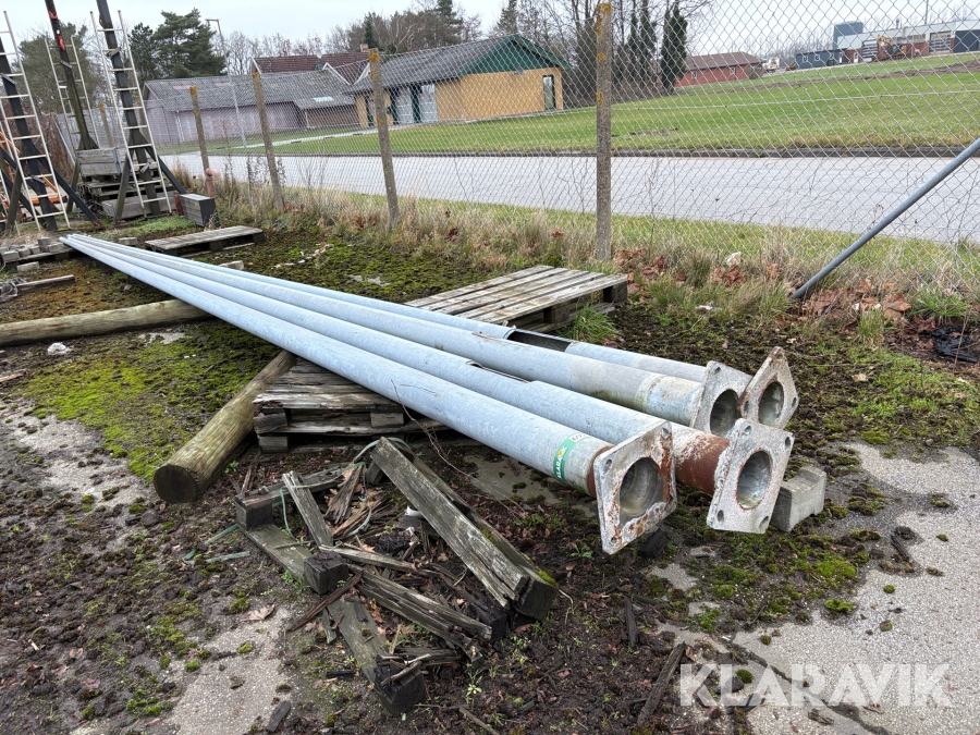 Lygtepæles pæle - 4 styk