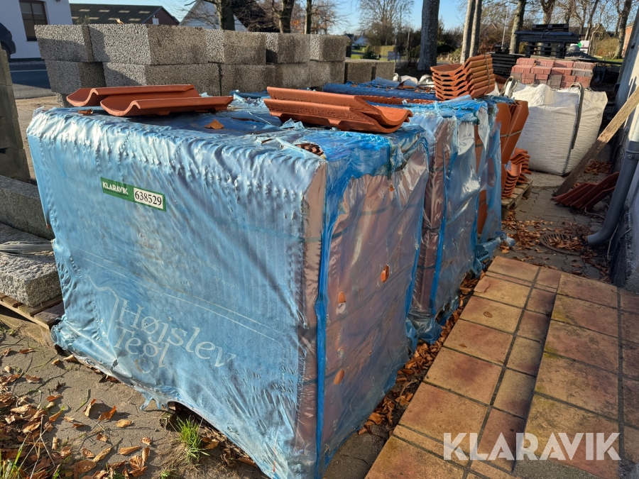 Tagsten Højslev Tegl Rød vingetagsten RT806 17 paller