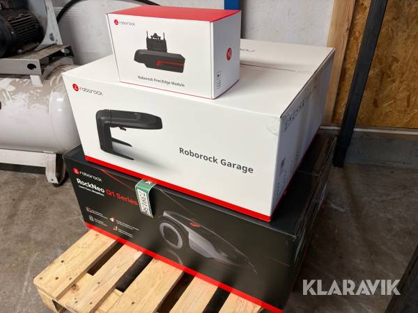 Robotplæneklipper Roborock RockNeo Q105 500m2 - GPS - med garage og kantmodul