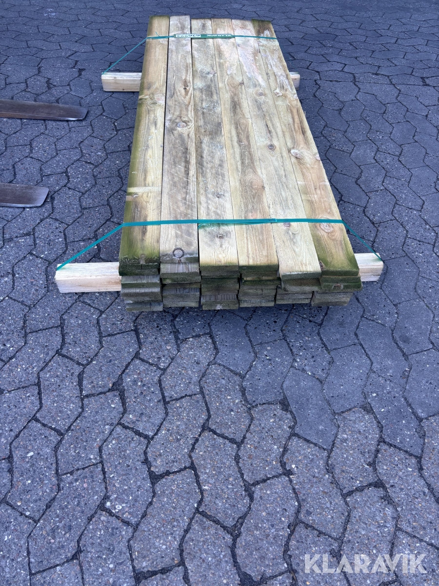 Brædder trykimprægneret 19x100 mm 180 cm 48 styk