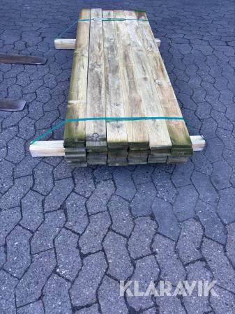 Brædder trykimprægneret 19x100 mm 180 cm 48 styk