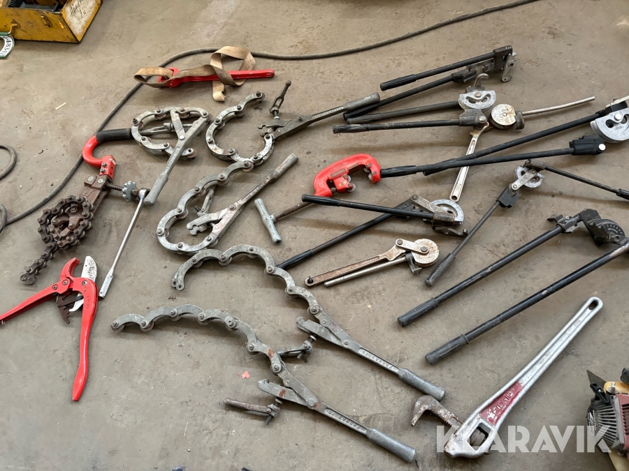 Samling af rørværktøj