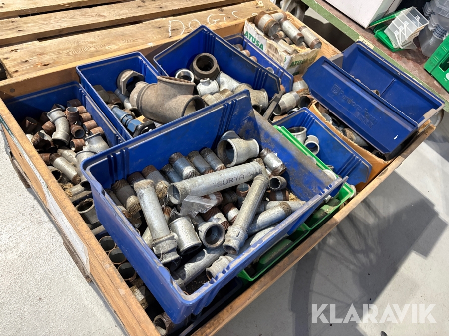 Rørfittings - assorterede størrelse og type