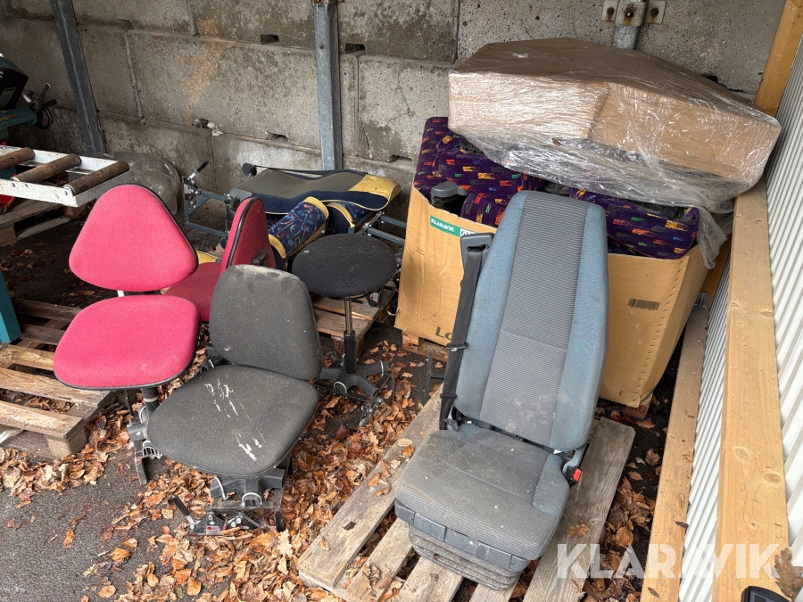 Kontorstole, bus sæder & entreprenørstol ca. 15 styk