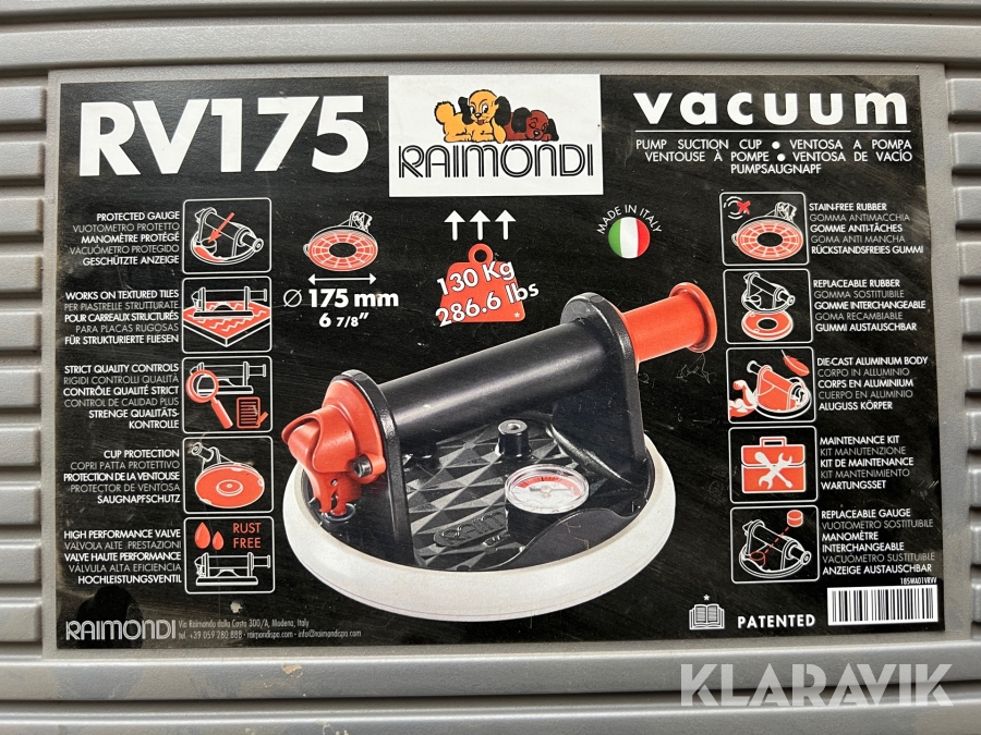 Vacuumløfter RV175 til klinker