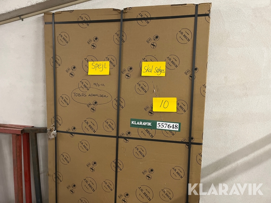 Glas plade / afskærmning J.N Bech 1992x872mm