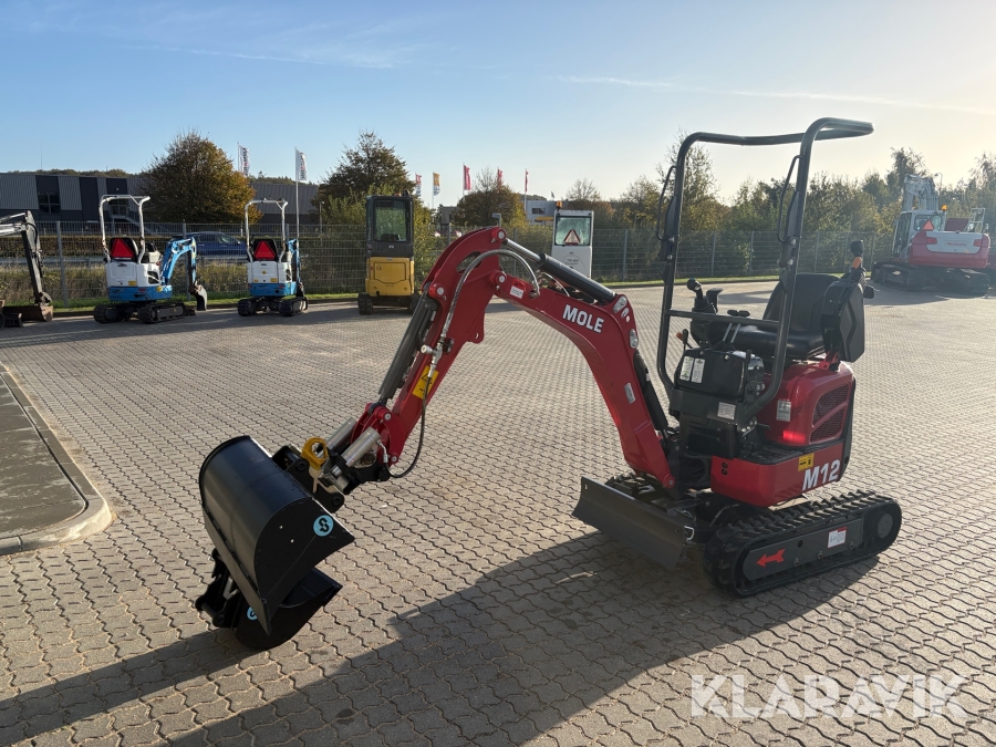 Minigraver Mole M12 + tilbehør