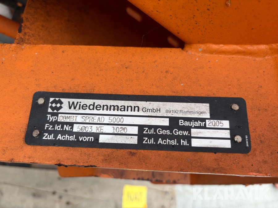 Kombispreder Wiedenmann COMBI Spread 5000 - hydraulisk