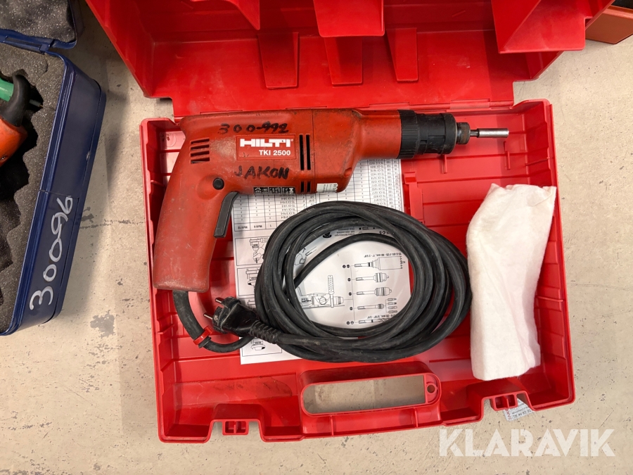 Blandet lot håndværktøj Bosch, Hilti, Makita 