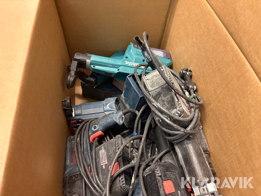 Blandet lot håndværktøj Bosch, Hilti, Makita 