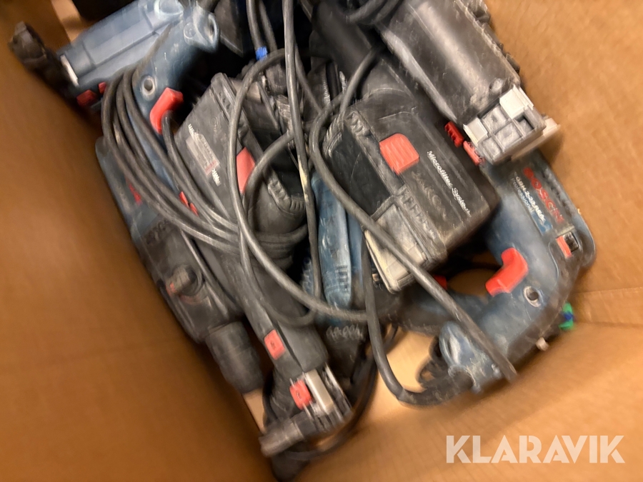 Blandet lot håndværktøj Bosch, Hilti, Makita 