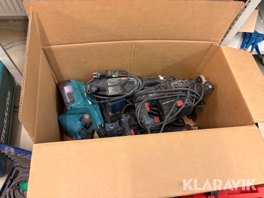 Blandet lot håndværktøj Bosch, Hilti, Makita 