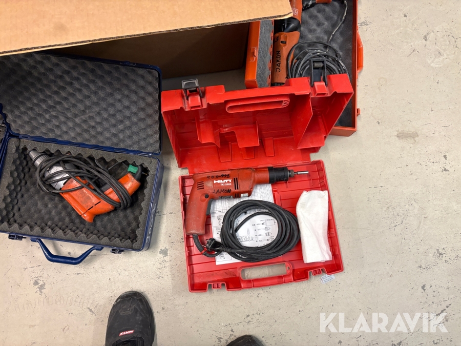 Blandet lot håndværktøj Bosch, Hilti, Makita 