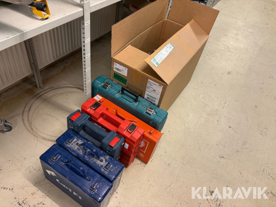 Blandet lot håndværktøj Bosch, Hilti, Makita 