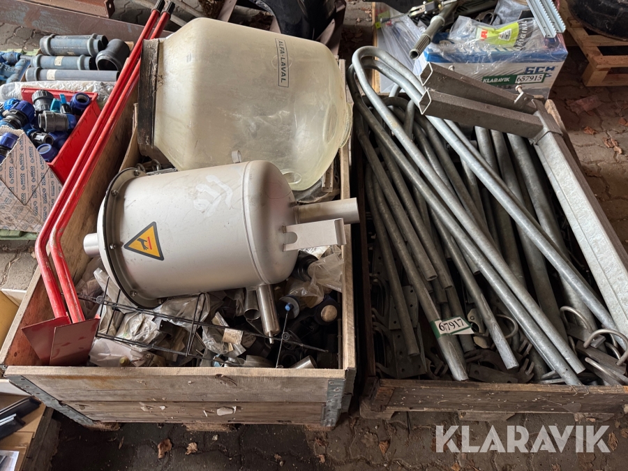 Staldinventar og reservedele Alfa-Laval