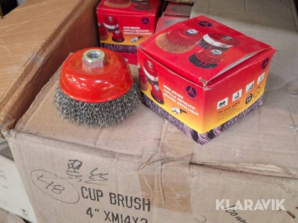 Cup stålbørster til vinkelsliber 90 styk Ø100