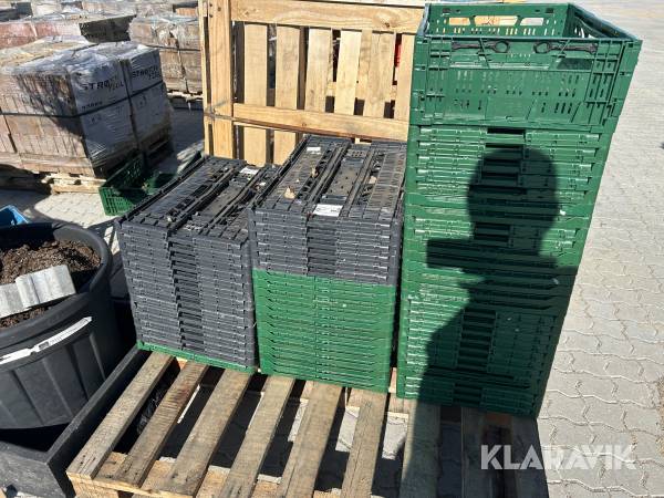 Foldbar kasse plastik 62 styk