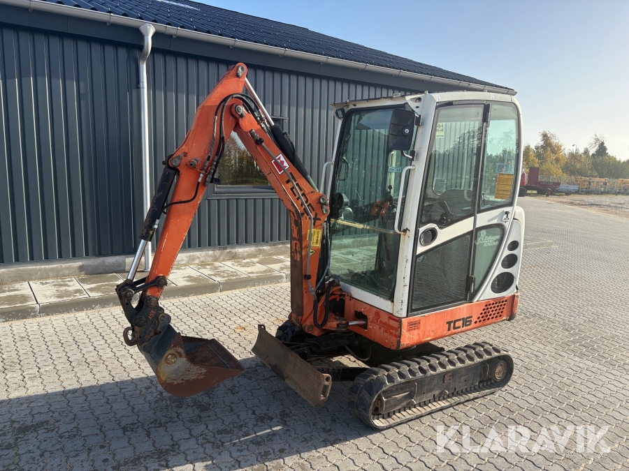 Minigraver Terex TC16 + tilbehør