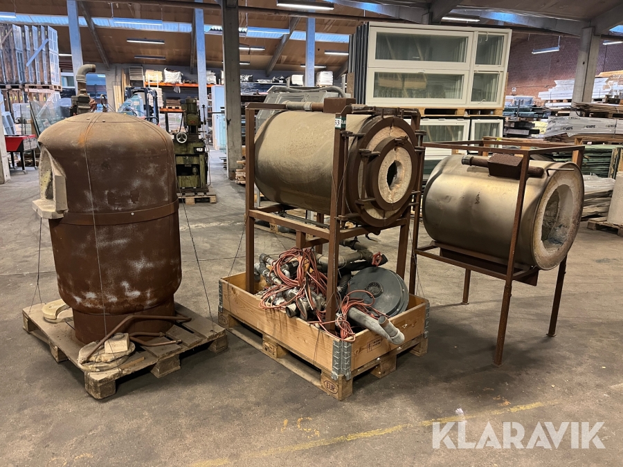 Glaspusteri udstyr Indvarmer, glasovn, afspændings ovn 4 dele