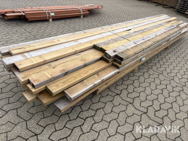 Trykimprægneret reglar - 45x120 mm blandet længder - 72 styks