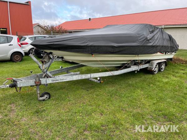 Båd Caravelle 23 fod med bådtrailer Brenderup