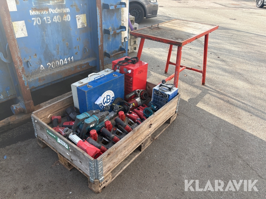 Assorteret håndværktøj - 1 palle