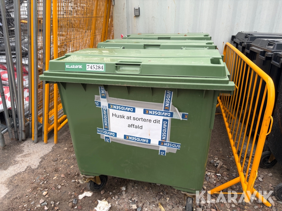 Affaldscontainere med hjul 3 styk