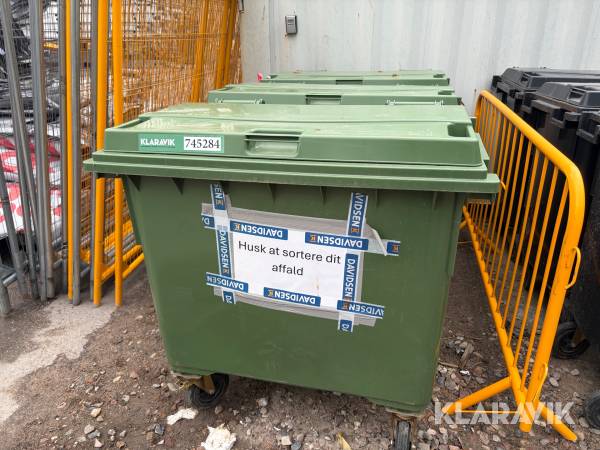 Affaldscontainere med hjul 3 styk