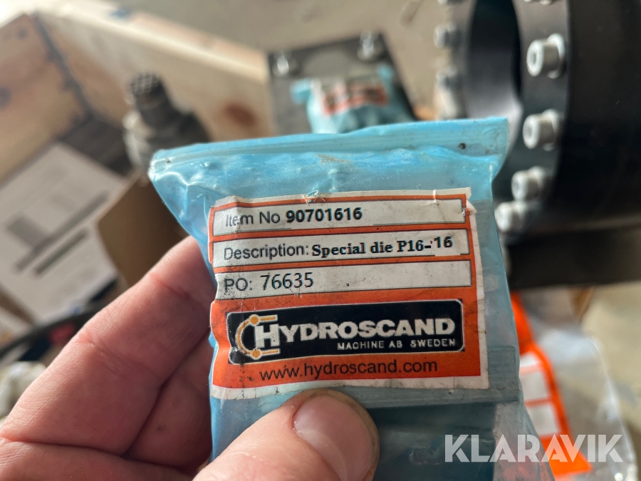 Slangepres samt andet grej Hydroscand Håndpresse