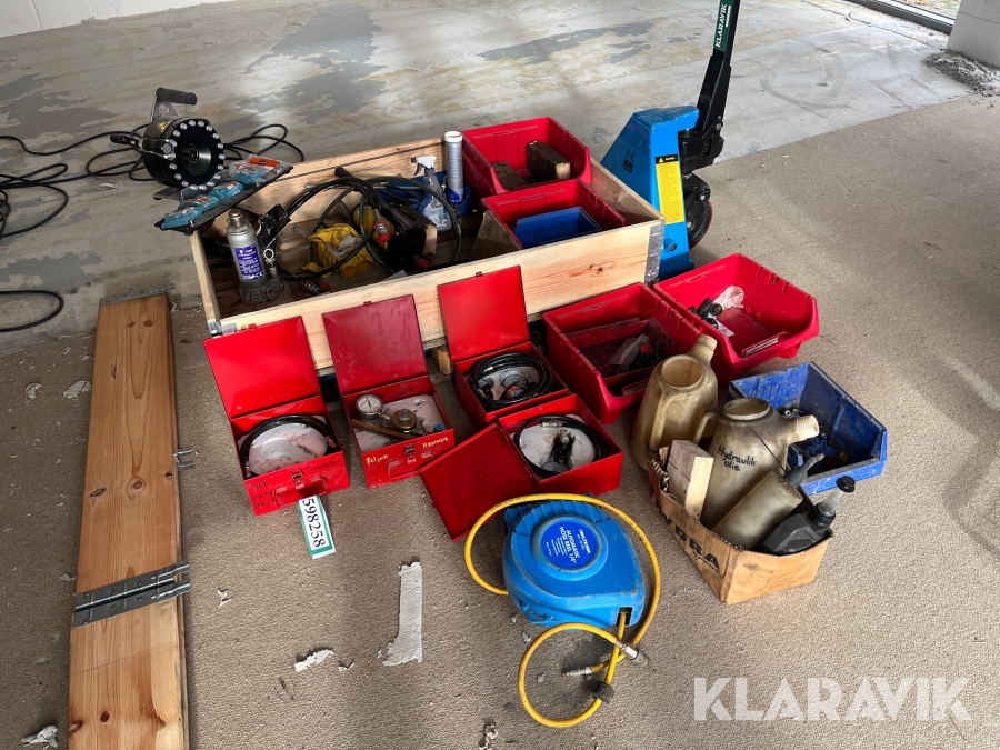 Slangepres samt andet grej Hydroscand Håndpresse