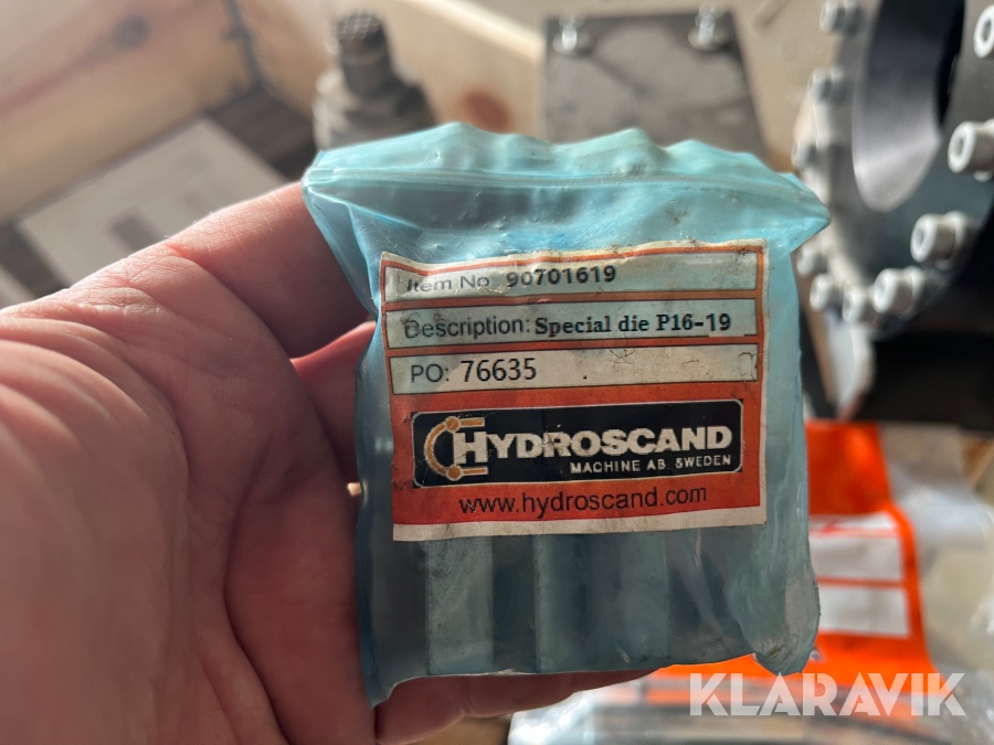 Slangepres samt andet grej Hydroscand Håndpresse